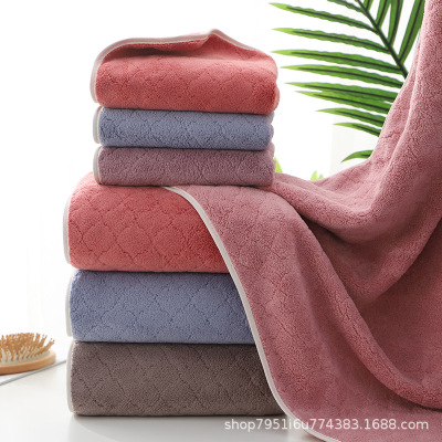 Towel Manufacturers Sell Warp Knitted High-Density Coral Fleece European Flower Towels Wholesale One Piece Dropshipping Customizable Logo