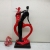 Resin Decorations Couple Red and Black