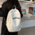  Retro Alphabet Solid Color Backpack Harajuku Ulzzang Japanese High School and College Student School Bag Women Backpack