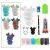 Cross-Border Hot Sale Diy Stick-on Crystals Violent Bear Decoration Elk Diamond Toy Pvc Doll Spot Drill Unicorn Set Box