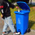 Outdoor Trash Bin 120L Environmental Sanitation Waste Bin Plastic Pedal Trailer Sorting Trash Bin Outdoor Garbage Bin Customization