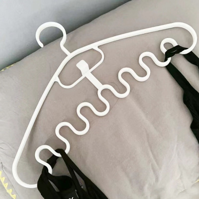 Tik Tok New Simple Wave Sling Dress Material Multi-Functional Clothes Hanger Silk Scarf Sling Tie Hanger Non-Slip
