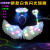 Luminous Angel Wings Children's Back Magic Wand FARCENT Luminous Toy Three-Piece Feather Wings Props