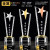 Crystal Metal Trophy Customized Personalized Five-Pointed Star Trophy Concave Pickling Blade Trophy Customized Glass Crown Trophy