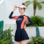 Swimsuit Skirt One-Piece Two-Piece Suit Swimsuit Wireless Cup Ladies Hot Spring Swimsuit with Chest Pad