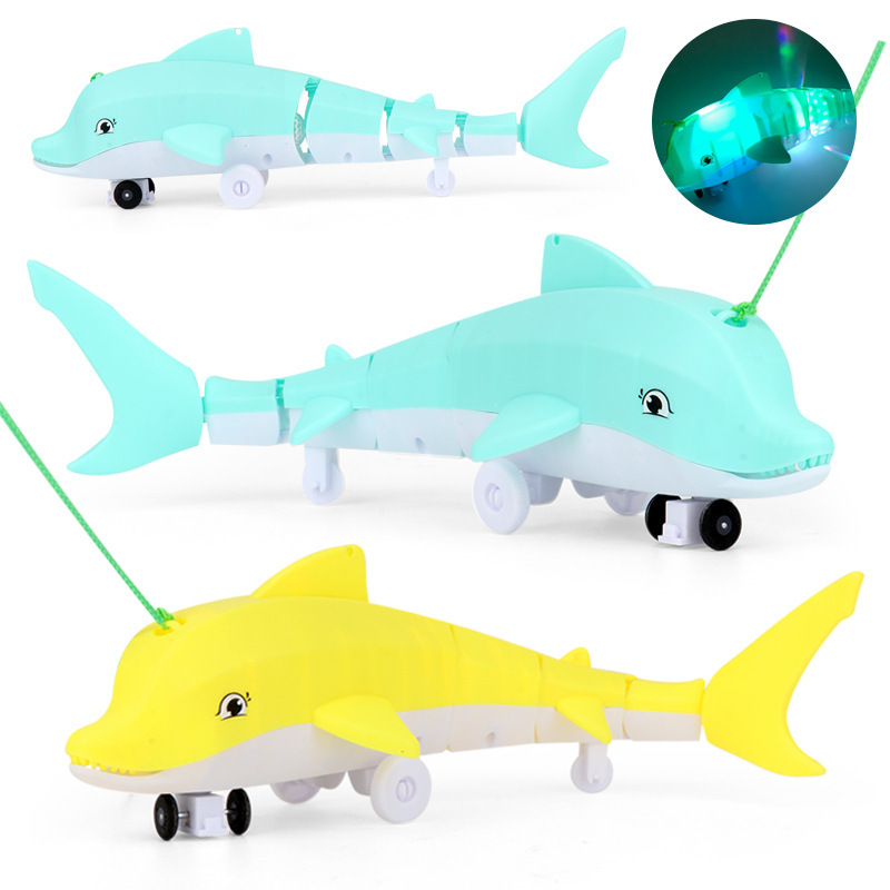 Night Market Stall Toys Boy Universal Music Luminous Fiber Rope Dolphin Toy Square Electric toy Baby