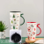 Christmas Ceramic Cup Large Capacity Mug Cartoon Drinking Cup Colored Glaze Coffee Cup...