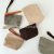 Small Canvas Contrast Color Portable Cosmetic Bag Triangle Cotton Storage Lipstick Pouch Solid Color Storage Wash Bag