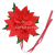 Christmas Decorations Big Red Flower Tree-Top Star Red Flower Pendant Tree Decoration Artificial Flower Ornaments Fake Flower