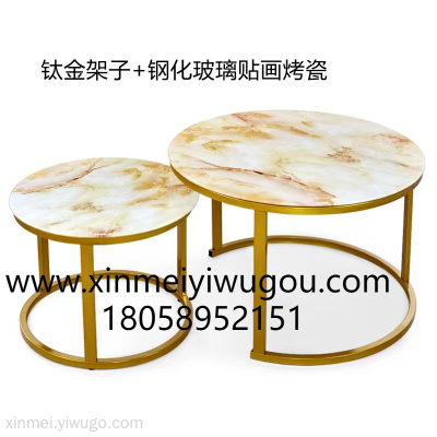 Glass Tea Table, Tea Table, Glass Table, Foreign Trade Table, Iron Table, Listone Table