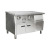 1.2 M Center Island Stainless Steel Workbench Console and Cup Dispenser Center Island Workstation