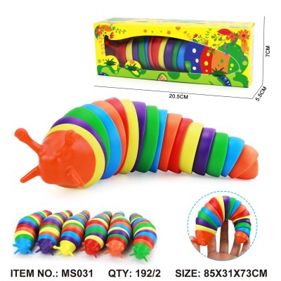 Tiktok Popular Caterpillar Toys Snail Useful Tool for Pressure Reduction Children's Educational Science and Education Slug Decompression Toy