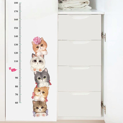 Plane Wall Sticker Sk7178 Cat Height Measurement Wall Sticker Children's Room Living Room Kindergarten Decorative Wall Stickers Painting Mural