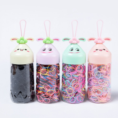 Korean Style New High Elastic Rubber Band Harmless Hair Elastic Cartoon Cute Bunny Color Thickened Disposable Rubber Band