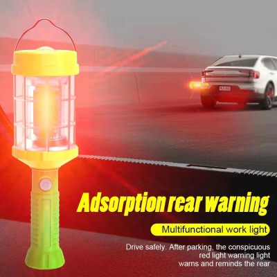 Factory Direct Sales Power Torch Magnet Charging Red Light Warning Work Light