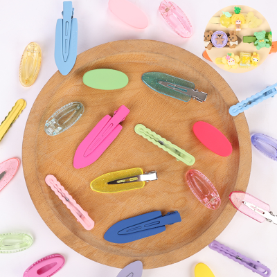 Internet Hot Metal Color Korean Style Simple Hair Clip Candy-Colored Side Clip Word Clip Bang Clip Duckbill Clip