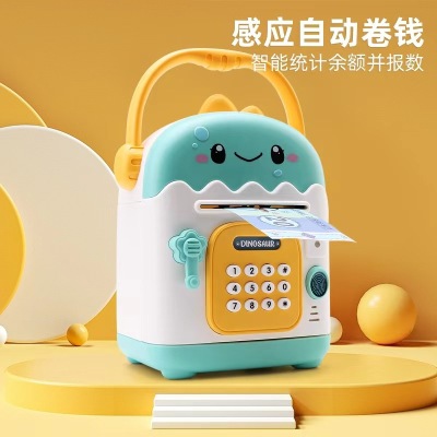 Machine Boy Children Dinosaur Coin Bank 2022 New Money Box Savings Internet Celebrity Boys and Girls Password Suitcase