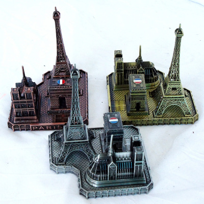 French Paris Building Model Alloy Handicrafts Arc De Triomphe Tower Church Paris Combined Building