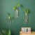 Nordic Hydroponic Test Tube Glass Vase Wall Flower Pot Wall-Mounted Green Radish Infusion Bottle Creative Ins Bottle Rack Hydroponic Plant