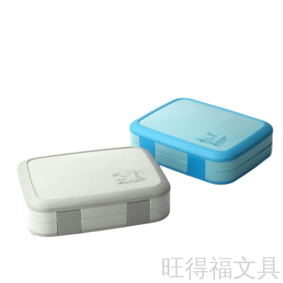 Factory Direct Sales Student Five-Grid Lunch Box Office Worker Microwaveable Plastic Lunch Box Lunch Box Fast Food Box