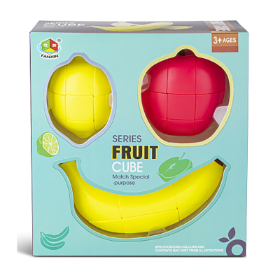 Panxin Apple Lemon Banana Third-Order Fruit Cube Creative Fruit Three Swordsmen Solid Color Model Educational Toys