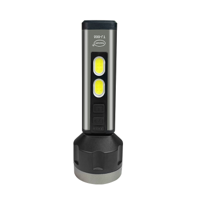 668b Multi-Function LED Flashlight Barrel Cob Charging Aluminum Alloy Plastic Combination Flashlight