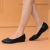 Soft Bottom Leather Shoes Spring and Autumn Formal Wear Women's Work Shoes Black Mid Heel High Heel Flat Shoes round Toe Pointed Toe Professional Leather Shoes