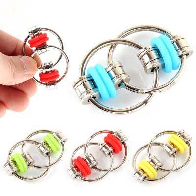 New Exotic Decompression Chain Fingertip Alloy Ring Keychain Creative Reduction Adult Vent Decompression Toy
