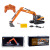 Huina Remote Control Engineering Vehicle Semi-Alloy Long Arm Remote Control Excavator Children's Toy Excavator Hook Machine Toy