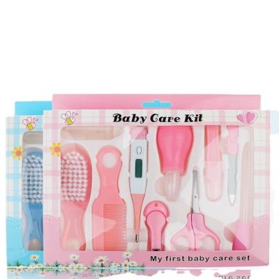 Nasal Aspirator Care 10-Piece Set Baby Newborn Nail Scissors Factory Direct Sales Baby Care Supplies Cross-Border Batch