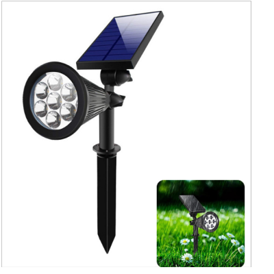 4led Solar Outdoor Waterproof Lawn Lamp 7led Solar Floor Outlet Spotlight Colorful Ground Plugged Light Wall Lamp