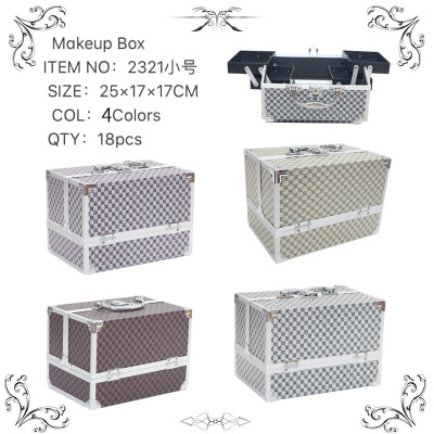 Direct Sales 2022 New Double Open Aluminum Alloy Makeup Box Beauty Hairdressing Toolbox Professional Nail Storage Box