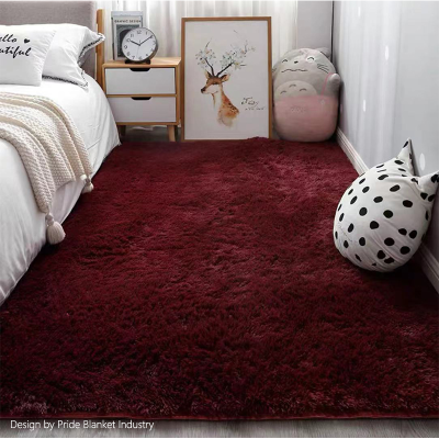 Wholesale Long Villi Carpet  Silk Wool Carpet Living Room Coffee Table Sofa Bed Side Carpet Bedroom Rug Carpet Mat