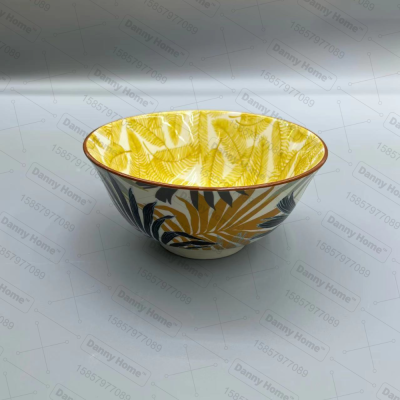 Ceramic Bowl 6-Inch Ceramic Bowl Exquisite Double-Sided Floral Lace Bowl Household Bowl Gift Bowl Tableware Set