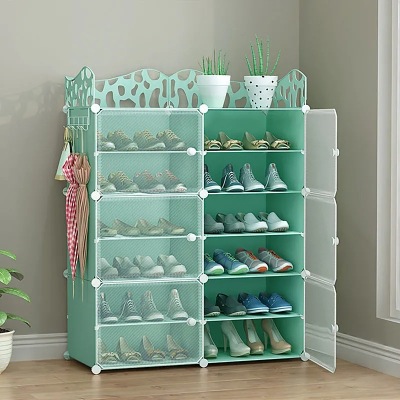 Shoe Rack Household Simple and Economical Large Dustproof Multi-Layer Dormitory Indoor Assembled Shoe Cabinet Storage One Piece Dropshipping