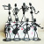 Iron Small Man Model Crafts Men's and Women's Band Modeling Home Decoration Small Iron Man Men's and Women's 8-Piece Set