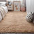 Solid  Plain Long Villi Carpet  Living Room Coffee Table Mat Bedroom Carpeting Bedside Silk Wool  Rug Non-Slip Carpet