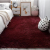 Mat Silk Wool Carpet Solid Color Carpet Long villi Carpet Living Room Carpet Bedroom Bedside Window Rug Non-Slip Mat