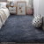 Solid  Plain Long Villi Carpet  Living Room Coffee Table Mat Bedroom Carpeting Bedside Silk Wool  Rug Non-Slip Carpet