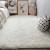Solid  Plain Long Villi Carpet  Living Room Coffee Table Mat Bedroom Carpeting Bedside Silk Wool  Rug Non-Slip Carpet