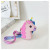 Cartoon Unicorn Children's Bags Cute Wild Children Coin Purse Summer New Candy Color Silicone Messenger Bag