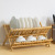 Dish Rack Draining Rack Kitchen Double-Layer Plate Storage Rack Bowl Rack Drying Rack Bamboo Ventilation Storage Rack
