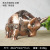 Red Fire Zinc Alloy Electroplating Cow-Shaped Ashtray Gift for Securities Industry Personnel