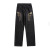 European and American Vibe Style Pants High Street Ins Fashion Brand Design Embroidered Jeans Street Style Vintage Mop Pants