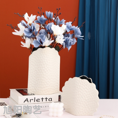 Modern Minimalist Morandi Ceramic Vase Decoration Home Soft Decoration Living Room Decorations Artificial Flower Dried Flower Crafts