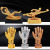 Football Trophy School Competition Golden Boot Shooter Trophy MVP Golden Globe Award Resin Creative Commemorative Trophy Direct Supply