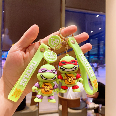 Ninja Turtle Cartoon Key Chain Epoxy Doll Cute Car Key Pendant Schoolbag Pendant Creative Keychain