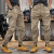 Autumn New American Retro Overalls Men's Elastic Waist Multi-Pocket Loose Men's Casual Jogger Pants plus Size