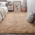 Solid Plain Long Villi Carpet Living Room Coffee Table Mat Bedroom Carpeting Bedside Silk Wool Rug Non-Slip Carpet