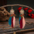 Hollow Feather Earrings Mixed Color Ethnic Style Tassel Long European and American Earrings Bohemian Bead Ear Jewelry Wholesale